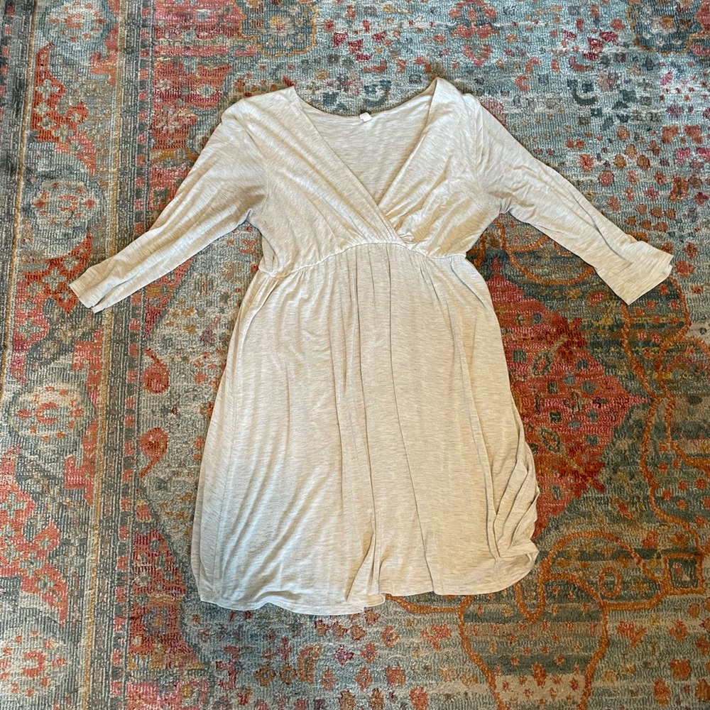 Pink Blush Maternity 3/4 sleeve Wrap Front Maternity Nursing Top